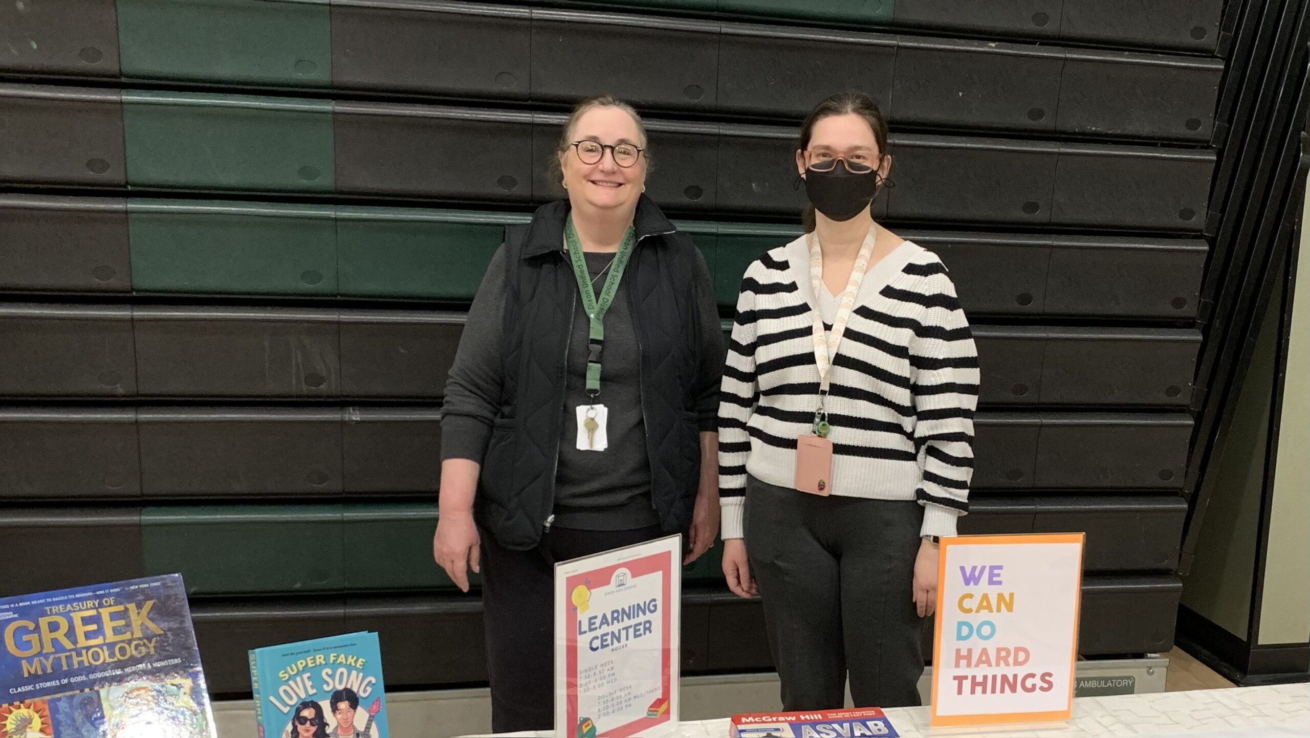 Learning Center Supervisor, Melinda Hartsook and DUSD District Librarian Holly Szlosek