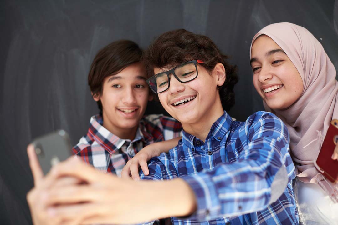 Students taking a selfie