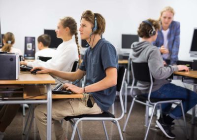 Students in the computer lab