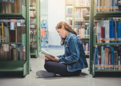 Student in the Library