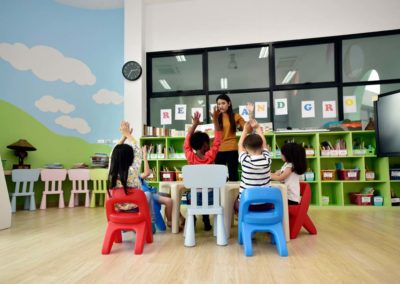 Children having fun in class