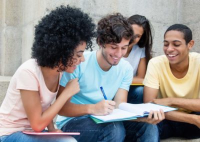 students working together