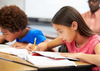 Students at work in a classroom